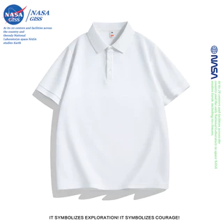 NASA เสื้อโปโล ผู้ชายผู้หญิง ทรงสวย summer POLO สีพื้น ไม่ยับง่าย ผ้าเย็นใส่สบายโพลีเอสเตอร์ ระบายอากาศ