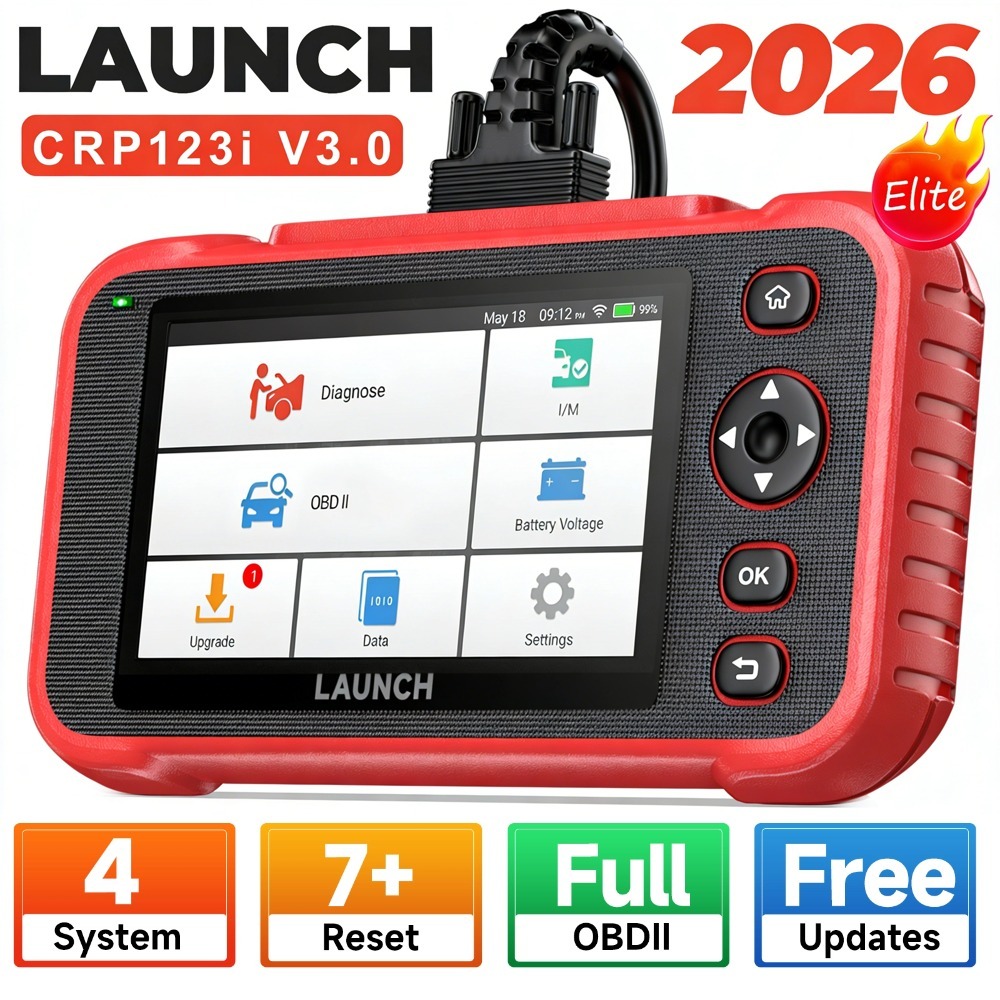 LAUNCH CRP123i V3.0 Professional OBD2 Scanner เครื่องสแกนเนอร์ เครื่องตรวจจับรถยนต์ 4 Systems with 7
