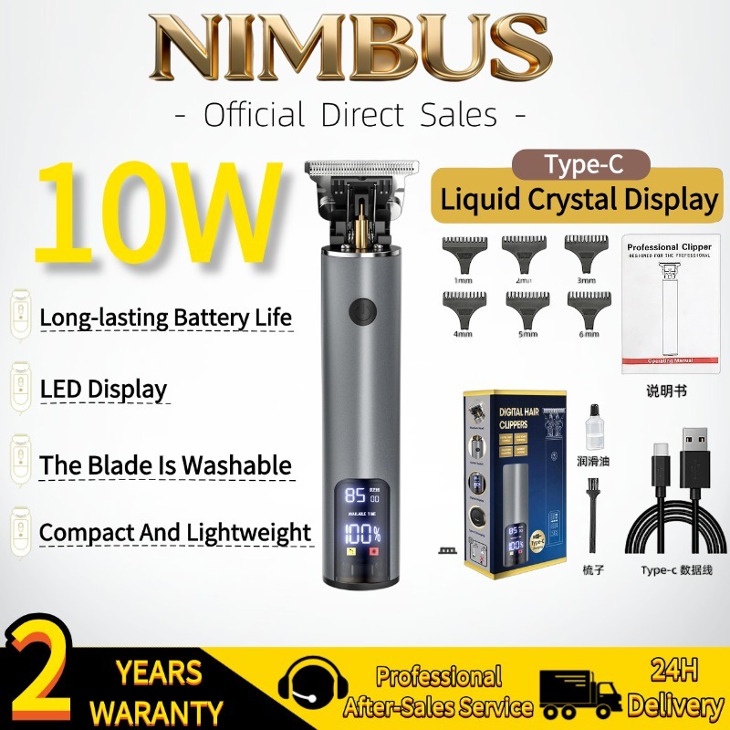 NIMBUS Mesin Rambut USB ชาร์จผม Trimmer ผู้ชาย Beard Trimmer เครื่องตัดเครื่องโกนหนวดไร้สายไร้สายผม 