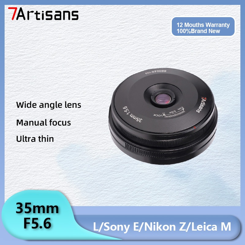 7artisans 35mm F5.6 เลนส์โฟกัสมุมกว้าง สําหรับกล้อง Leica L Leica M M10 Sony E Nikon Z Canon R L Mou