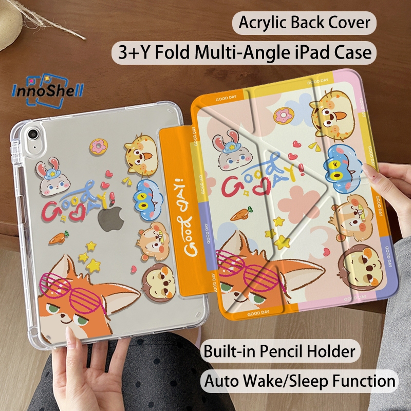 เคสไอแพด สำหรับ iPad Pro 11 Air4/5/6/7 gen10/11 ​​10.9 gen 9 8 7 10.2 Case ฝาครอบอะคริลิคใส เคส ipad gen5/6 2017 2018