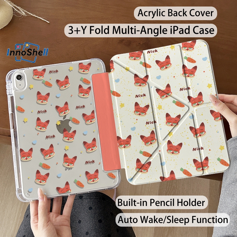 ⚡24ชั่วโมง⚡Zootopia เคสiPad Gen11 Air6/7 M2 M3ที่ใส่ปากกา Gen9 Air5/4 Gen10 Pro11 เคสไอแพด ipad case