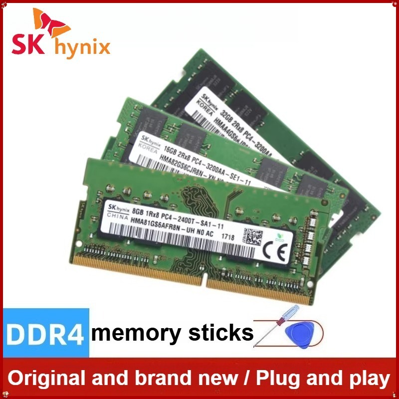 SK hynix 8G 4G 16G 32G แถบหน่วยความจําโน้ตบุ๊ค DDR4 2133MHz 2400MHz 2666MHz 3200MHz