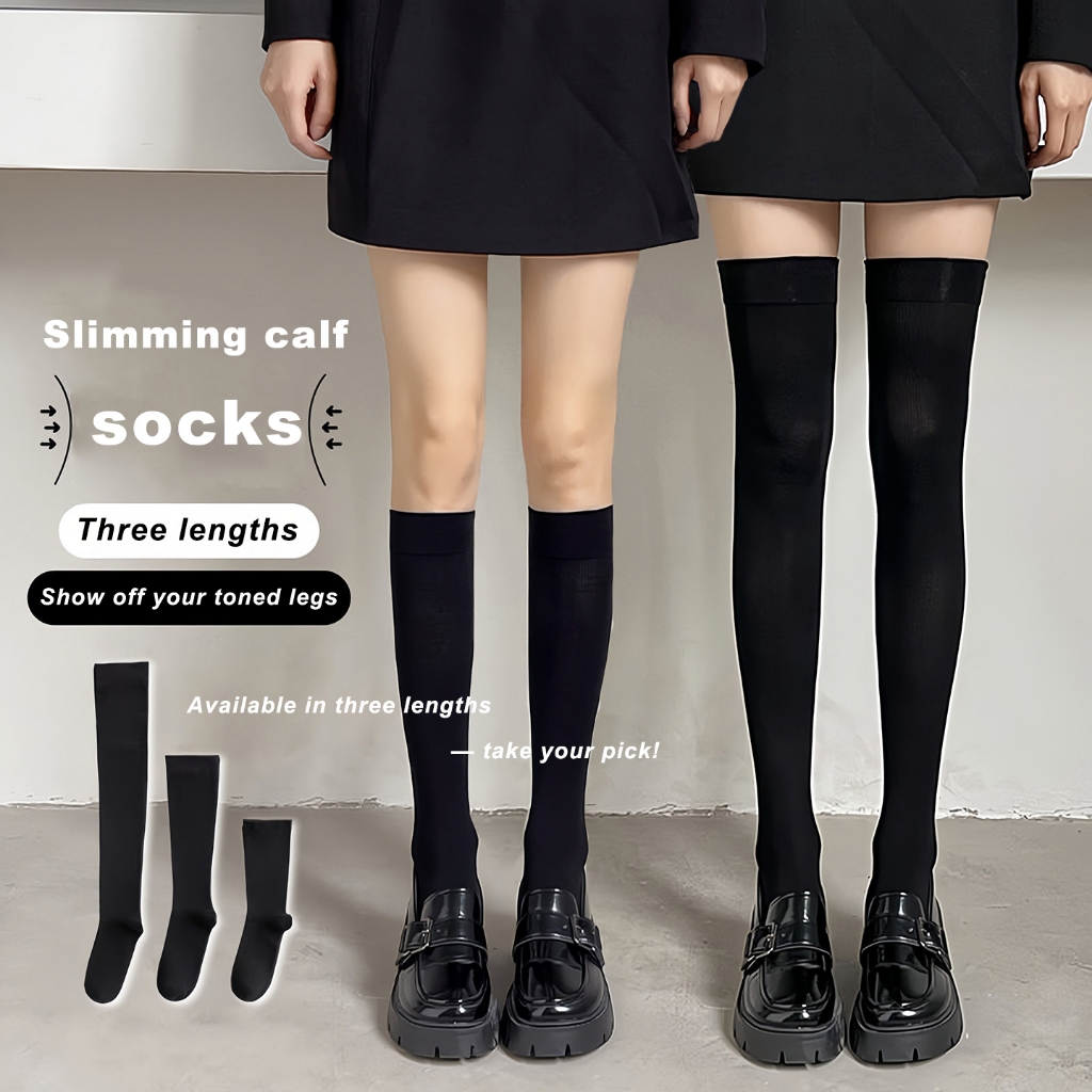 ถุงเท้ายาวสำหรับเด็ก ขนาดสองคู่ สูงเกินเข่า เหมาะสำหรับชุดนักเรียนและเชียร์ลีดเดอร์