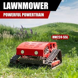 HENG WANG ❤️ HWRC-224-55L ❤️ 9HP Remote Control Lawn Mower Gasoline/Diesel 200M Distance, Garden Farm Orchard Palm Garden Lawn, Rotating Blade
