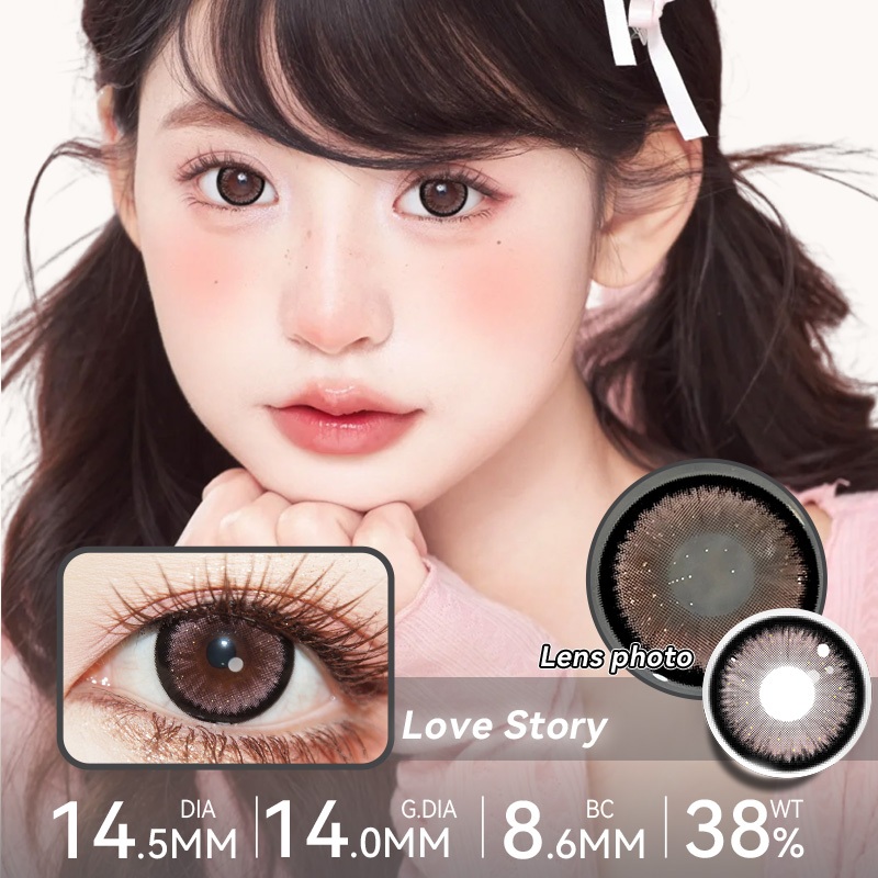 TINACON คอนแทคเลนส์ 1คู่(2ชิ้น) 6เดือน สายตาสั้น 【0.00-8.00】DIA14.5mm แต่งหน้า สีชมพู/สีเทา/สีน้ำตาล - รูปที่ 4