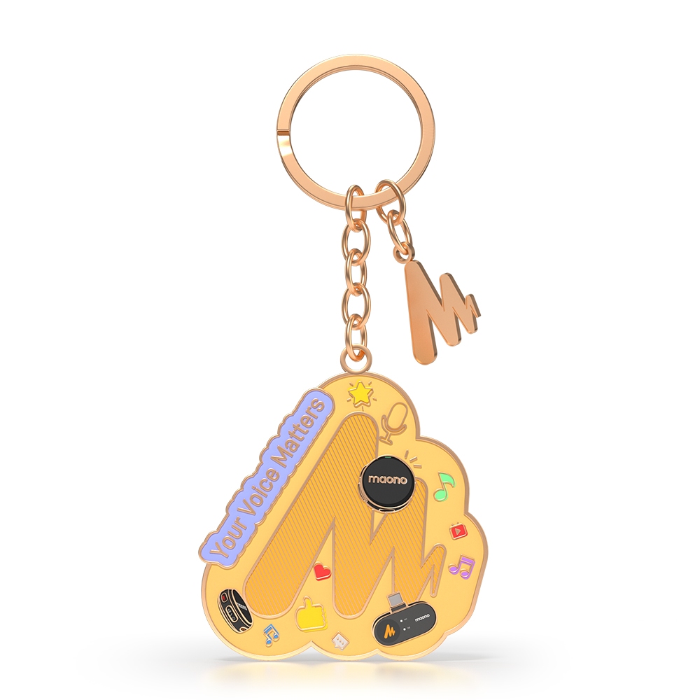 พวงกุญแจ Maono Keepsakes With A Style Metallic Finish, Your Voice Matters