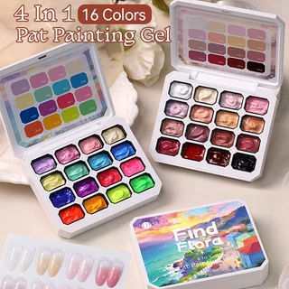 UR SUGAR 16 สีเล็บ Pat ภาพวาดเจล Quick Dry No-wipe เล็บภาพวาดเจลสี-Drawing เปลี่ยนสี Soak Off เจลเคลือบเงา