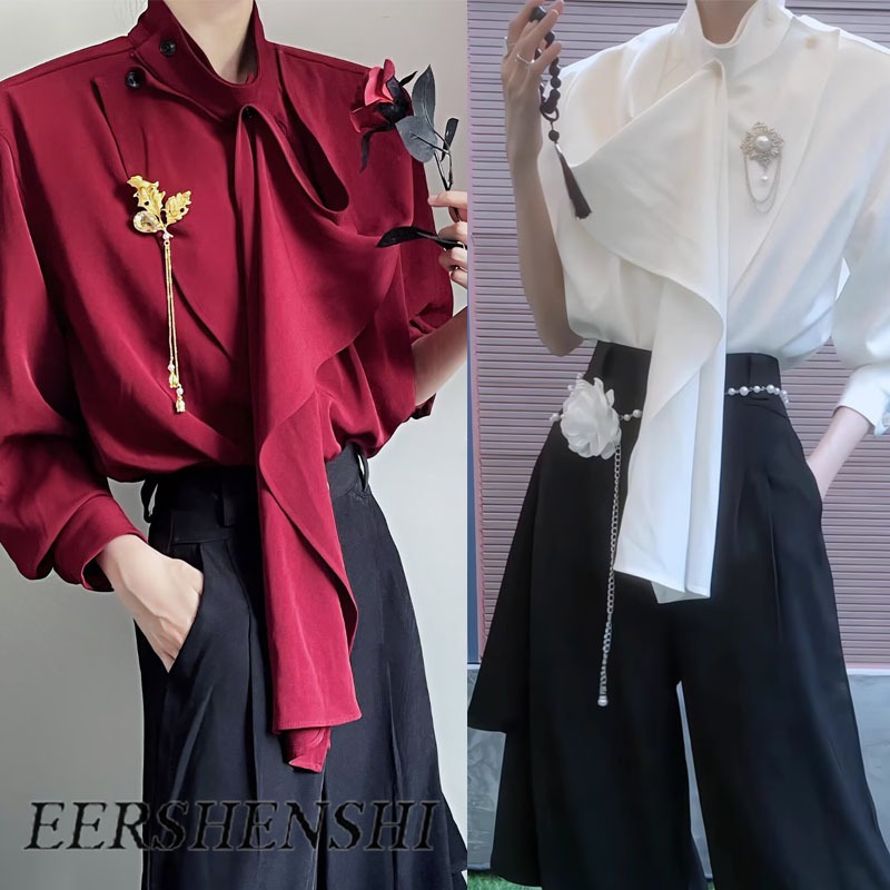 เสื้อเชิ้ตแขนยาวดีไซน์เฉพาะตัว