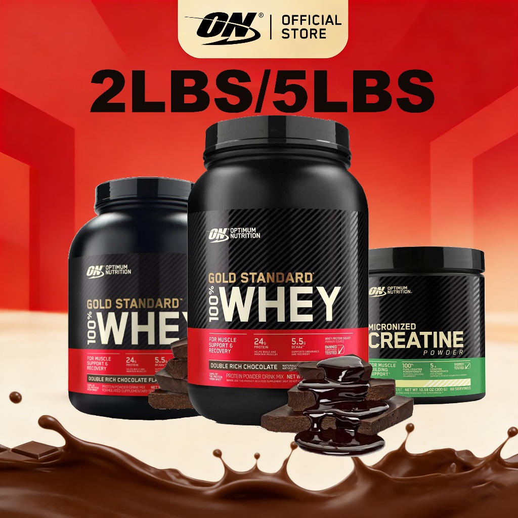 ON Whey 2lbs/5lbs โปรตีนผง Creatine 300G รองรับการกู้คืนกล้ามเนื้อ Lean Mass Gain