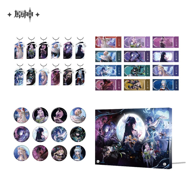 Sunsyea Genshin Impact สินค้าอย่างเป็นทางการ miHoYo เดิมแท้ KYZG พวงกุญแจป้ายตั๋วเครื่องประดับอะคริลิค Columbina