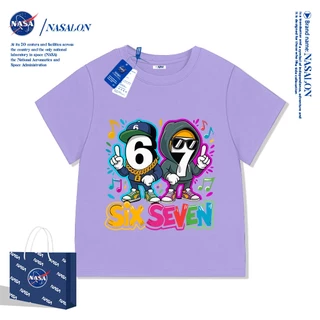 NASA เสื้อยืดเด็ก 67ลายการ์ตูน ผ้าฝ้าย 100% ระบายอากาศดี ดีไซน์เก๋ไก๋และน่าขำ ใส่ได้ทั้งเด็กชาย-หญิง อายุ 1-12 ปี