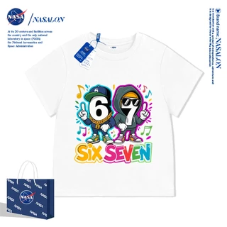 NASA เสื้อยืดเด็ก 67ลายการ์ตูน ผ้าฝ้าย 100% ระบายอากาศดี ดีไซน์เก๋ไก๋และน่าขำ ใส่ได้ทั้งเด็กชาย-หญิง อายุ 1-12 ปี
