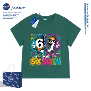 NASA เสื้อยืดเด็ก 67ลายการ์ตูน ผ้าฝ้าย 100% ระบายอากาศดี ดีไซน์เก๋ไก๋และน่าขำ ใส่ได้ทั้งเด็กชาย-หญิง อายุ 1-12 ปี