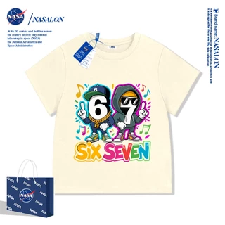 NASA เสื้อยืดเด็ก 67ลายการ์ตูน ผ้าฝ้าย 100% ระบายอากาศดี ดีไซน์เก๋ไก๋และน่าขำ ใส่ได้ทั้งเด็กชาย-หญิง อายุ 1-12 ปี