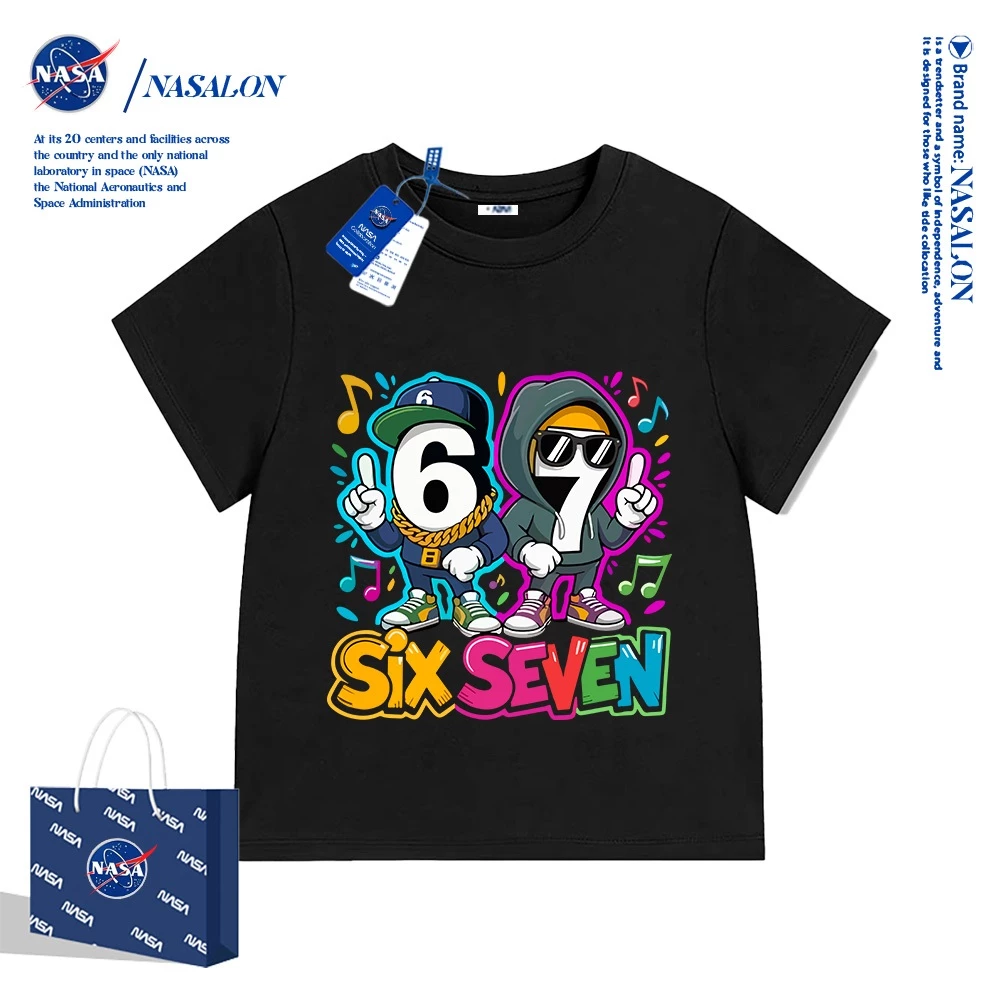 NASA เสื้อยืดเด็ก 67ลายการ์ตูน ผ้าฝ้าย 100% ระบายอากาศดี ดีไซน์เก๋ไก๋และน่าขำ ใส่ได้ทั้งเด็กชาย-หญิง อายุ 1-12 ปี