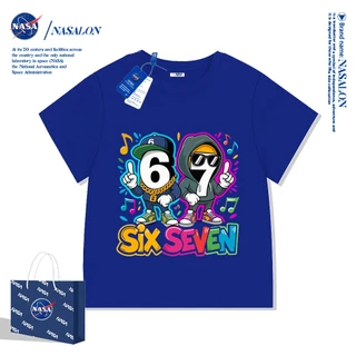 NASA เสื้อยืดเด็ก 67ลายการ์ตูน ผ้าฝ้าย 100% ระบายอากาศดี ดีไซน์เก๋ไก๋และน่าขำ ใส่ได้ทั้งเด็กชาย-หญิง อายุ 1-12 ปี