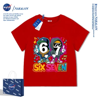 NASA เสื้อยืดเด็ก 67ลายการ์ตูน ผ้าฝ้าย 100% ระบายอากาศดี ดีไซน์เก๋ไก๋และน่าขำ ใส่ได้ทั้งเด็กชาย-หญิง อายุ 1-12 ปี