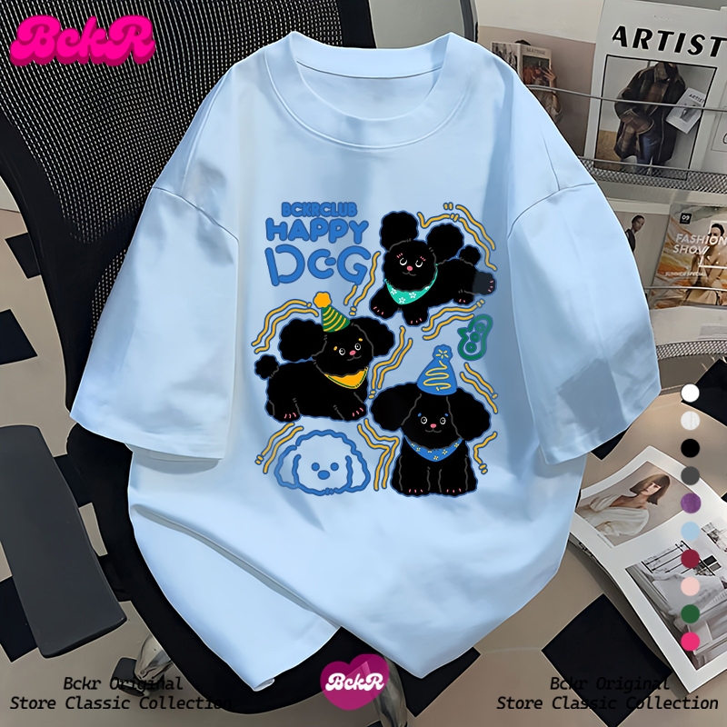 【จัดส่งตลอด 24 ชั่วโมง】 BCKR การ์ตูน ลายน้องหมา เสื้อผญ เสื้อ ลำลอง oversize คอกลม เสื่อยืดYG4101 – โปรปัง