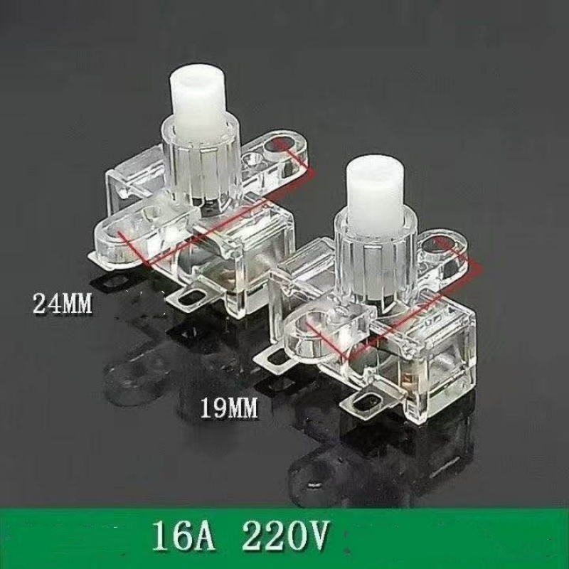ปลั๊กไฟ 10A16A220V ปุ่มรางปลั๊กไฟ 2 แถวซ็อกเก็ต Push Type ปุ่มล็อคตัวเอง