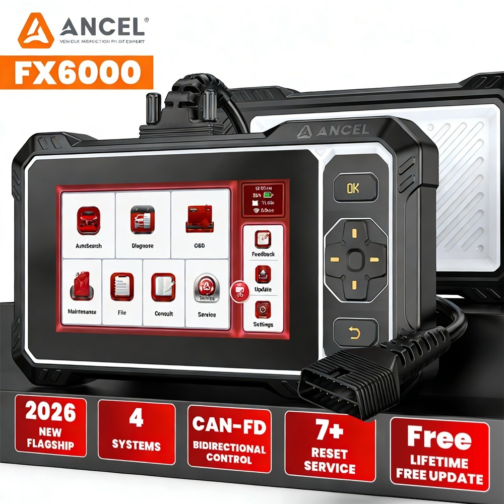 Ancel FX6000 OBD2 เครื่องสแกนเนอร์  เครื่องมือวินิจฉัยรถยนต์ทั้งระบบ เครื่องอ่านโค้ด อัปเดตฟรีตลอดชี