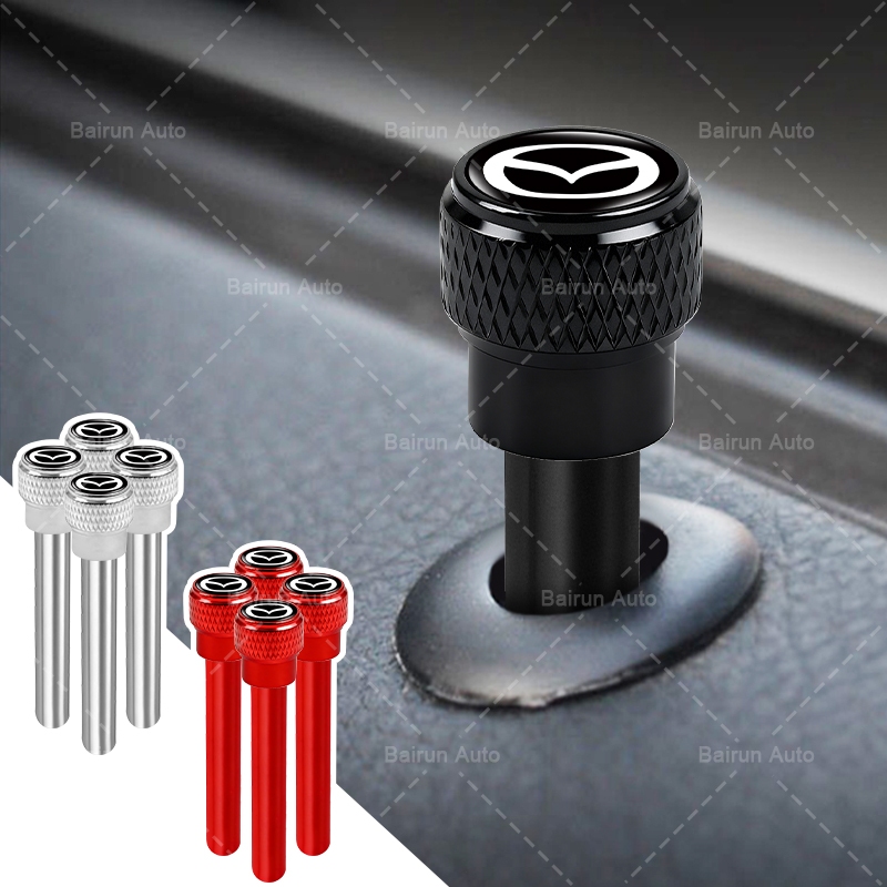1/4pcs โลหะรถประตู Latch Knob รถภายในประตูล็อคหมวกสําหรับ Mazda 2 3 5 6 2017 CX-4 CX-5 CX-7 CX-9 CX-