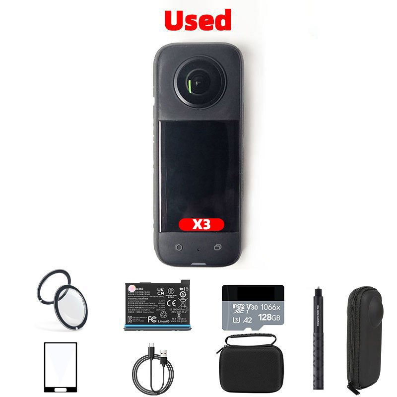 กล้องพาโนรามา สําหรับกล้องแอคชั่น Insta360 X3 มือ 2 One X3 Panoramic Camera มือสอง กล้อง Used