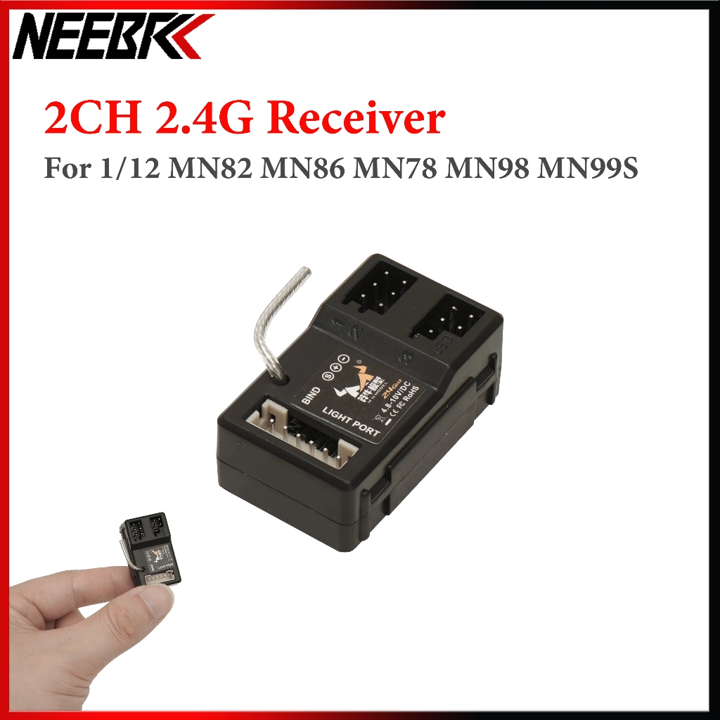 2CH 2.4G ตัวรับสัญญาณ LED Light Group 4.8-10V DC สําหรับ 1/12 RC Crawler รถ MN82 MN86 MN78 MN98 MN99