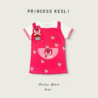 Princess Kesli ชุดแฟชั่นเด็กผู้หญิง เดรสแขนสั้น ลำลอง ใส่สบา…