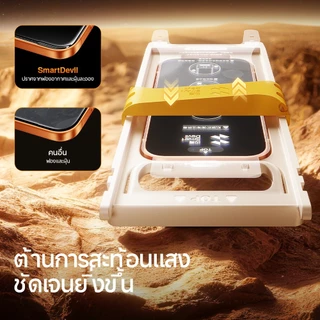 SmartDevil 3D โค้งกระจกนิรภัยป้องกันหน้าจอสําหรับiPhone 17 Pro Max/16 Pro/15 Full-Coverageป้องกันหน้าจอพร้อมDrop Protection