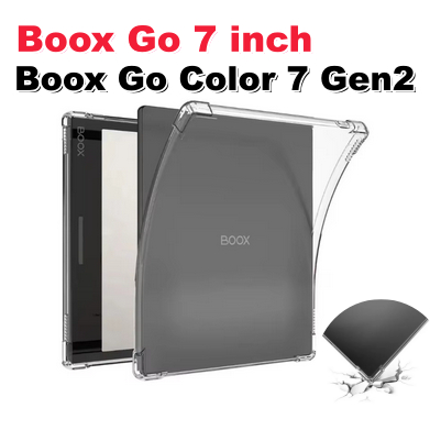สําหรับ Funda Onyx Boox Go สี 7 Gen 2 7 "eBook Clear TPU ฝาหลังกรณี 4 ถุงลมนิรภัยกันกระแทก