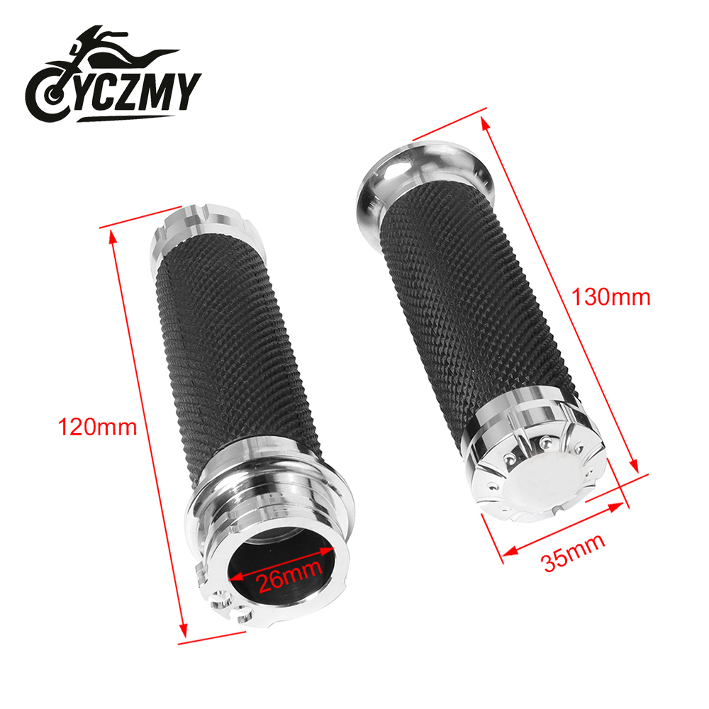 สําหรับ Harley 25 มม.1 รถจักรยานยนต์ Handlebar Grips สําหรับ Sportster XL883 XL1200 Touring Dyna Softail Road King สีดํา ราคา ถูกที่สุด ดีลบีเคเค แกลเลอรีภาพที่ 4