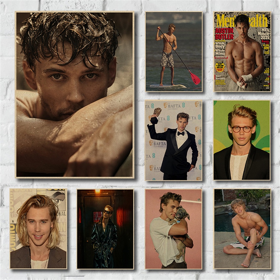 Austin Butler ภาพวาดโปสเตอร์ Retro กระดาษคราฟท์ห้องพักหอพัก Wall Art Home Decor โปสเตอร์