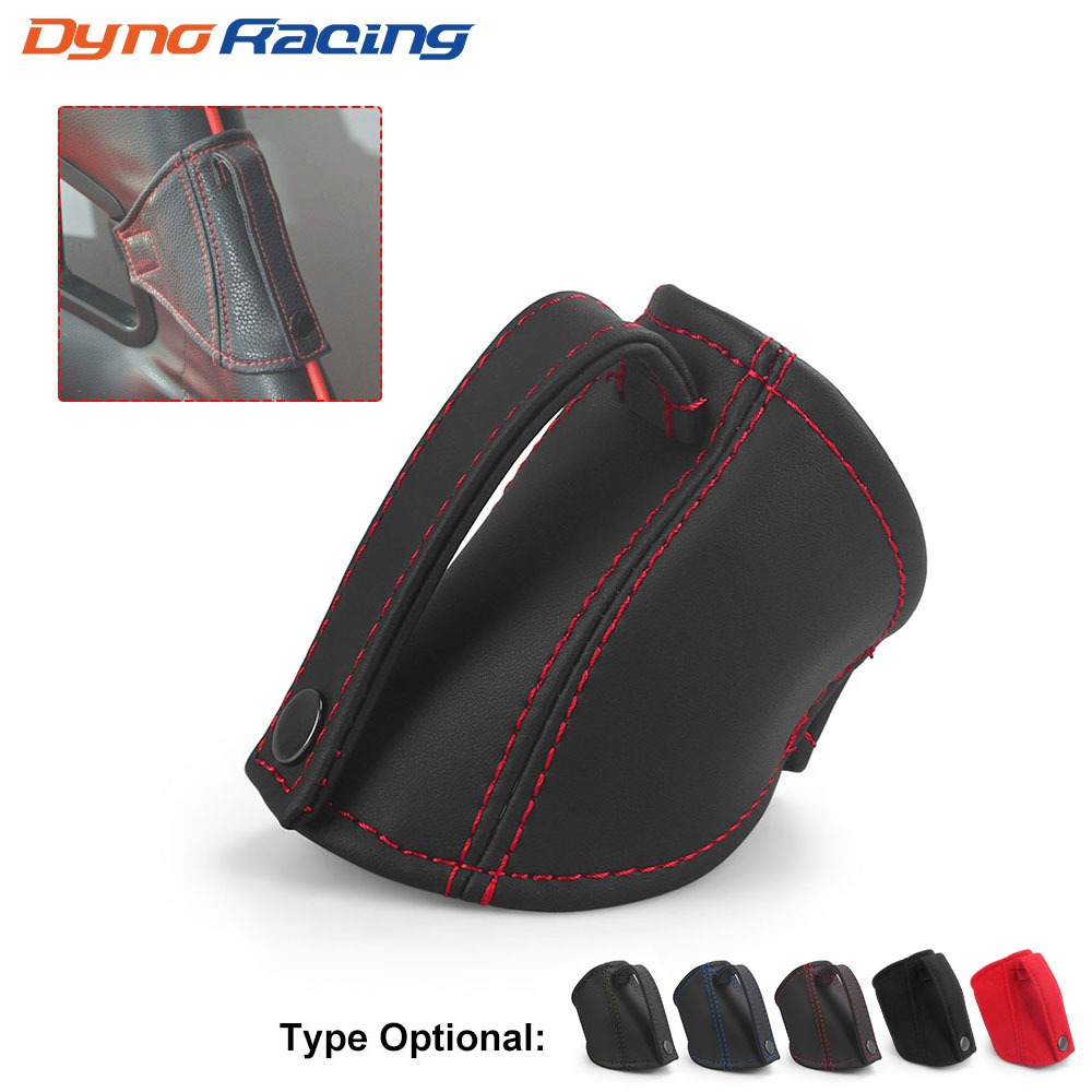 1pcs JDM Racing Bucket ที ่ นั ่ งด ้ านข ้ างป ้ องกันเข ็ มขัดนิรภัยผู ้ ถือ PU หนังถัง Seatbelt Protector Pad ตกแต ่ ง