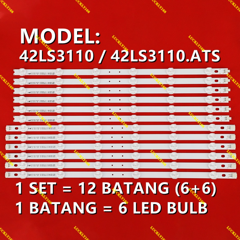 LG สําหรับทีวี 42LS3110, LED BACKLIGHT 6916L-1028A / 6916L-1029A, ชุดสมบูรณ์, ใหม่ Mla9 TV, / 6916L-
