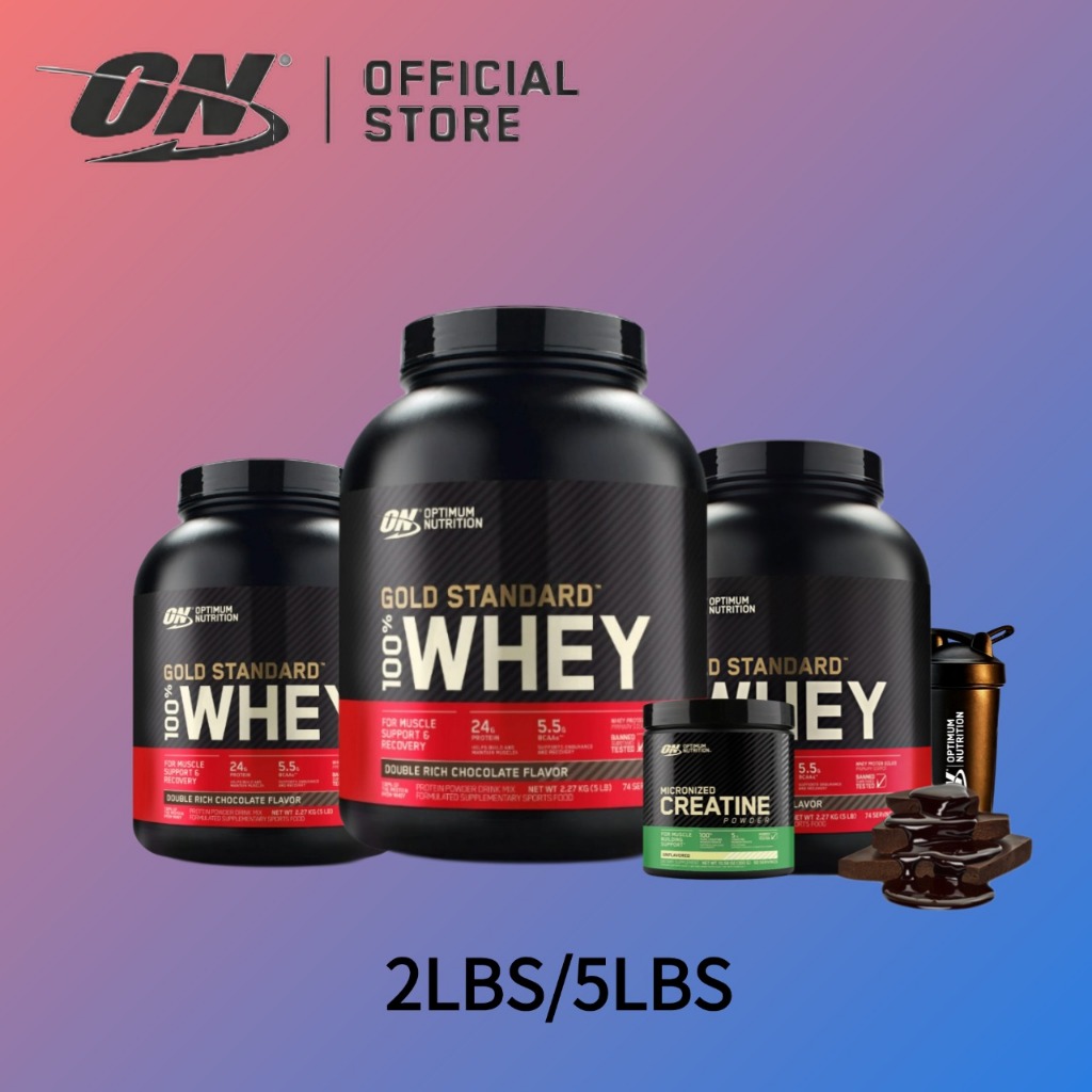 Optimum Nutrition Gold Standard เวย์โปรตีน 100% 2lbs/5lbs-ดับเบิ้ลริชช็อกโกแลต