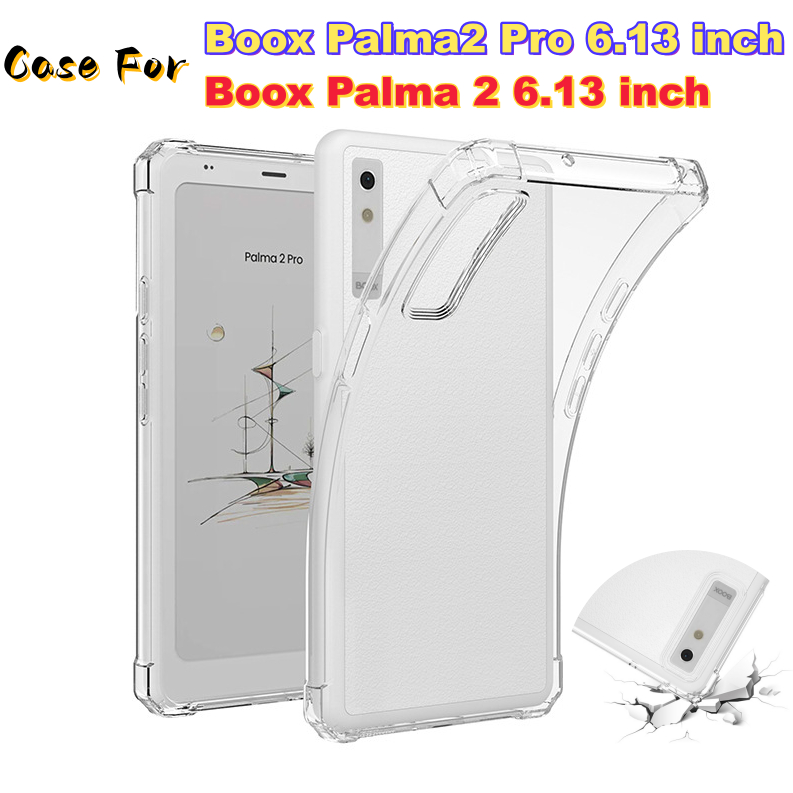 สําหรับ Funda Onyx Boox P6 P6 Pro P6Pro กรณี 6.13 "eBook Clear TPU ปกหลัง 4 ถุงลมนิรภัยกันกระแทก