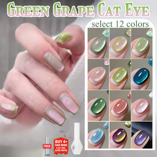 SHAKA สีทาเล็บเจลแคทอายองุ่นเขียว 12 สี ฉ่ำสดใส สีทาเล็บเจลแ…