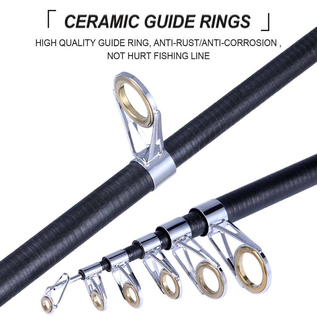 Sougayilang Telescopic Fishing Set ประกอบด้วยท่อนกลม 1.6 เมตร และตัวเก็บสายสปินนิ่งเรียล 5.2:1 เหมาะสำหรับการตกปลาน้ำจืดและน้ำเค็ม — صورة 5