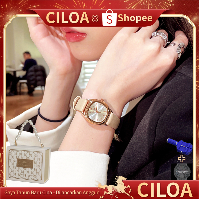 CILOA Niche Art นาฬิกาผู้หญิงขนาดเล็กประณีตหรูหราผู้หญิงยี่ห้อของแท้นาฬิกาผู้หญิง Mechanical Light Luxury นาฬิกาผู้หญิง [6821]