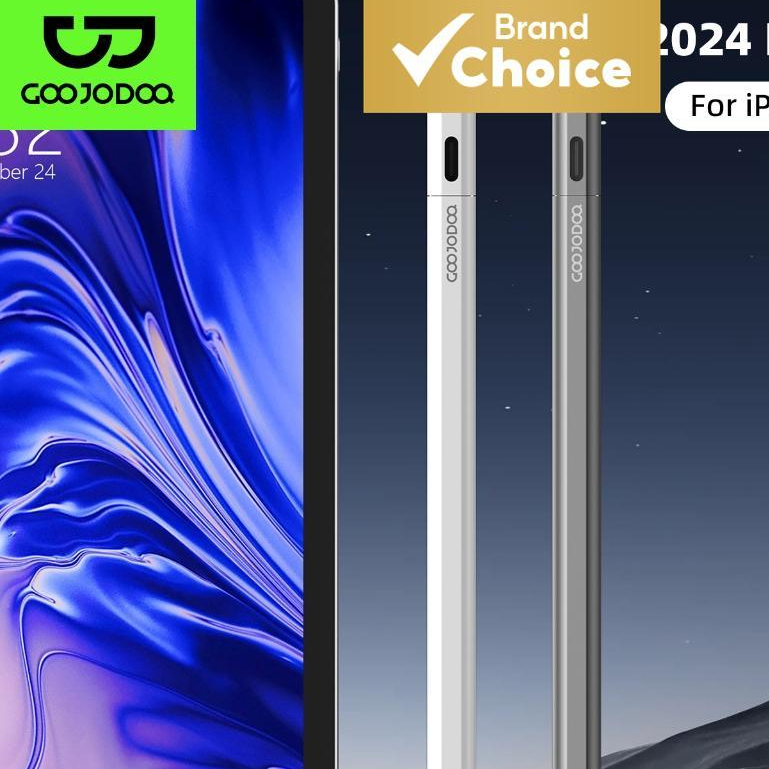 Goojodoq GD14 ปากกา Stylus ปี 2025 - Pad Find My & ปุ่มปรับแต่งสําหรับ Mini 5/6, Air 4-6, Pro 11/12.