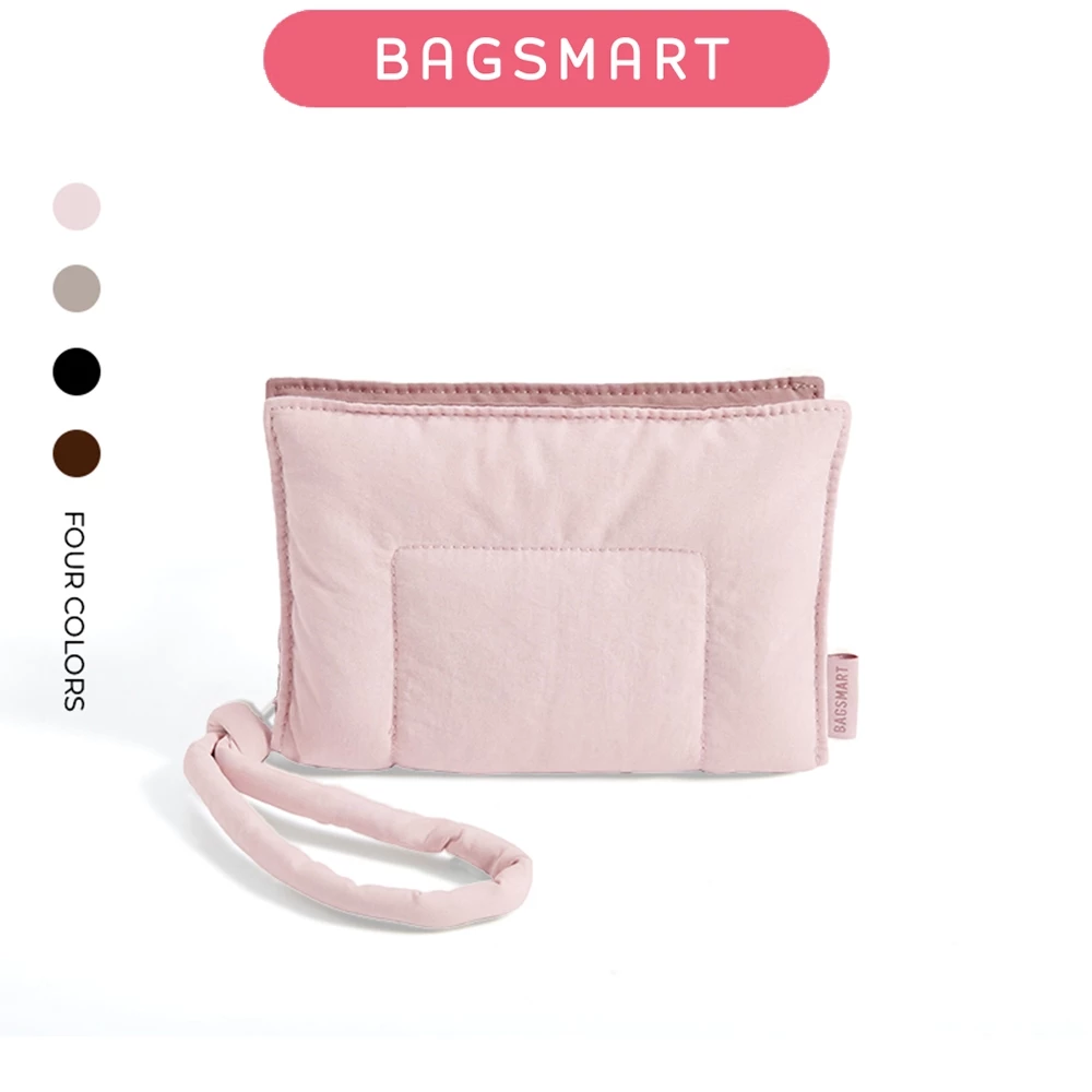 BAGSMART Stylish Coin Wallet Purse Waterproof Coin Clip Lightwristlet Card Holder with Zipper & Id Window