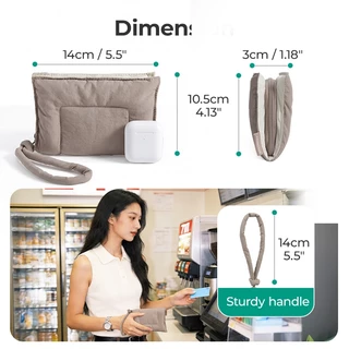 BAGSMART Stylish Coin Wallet Purse Waterproof Coin Clip Lightwristlet Card Holder with Zipper & Id Window