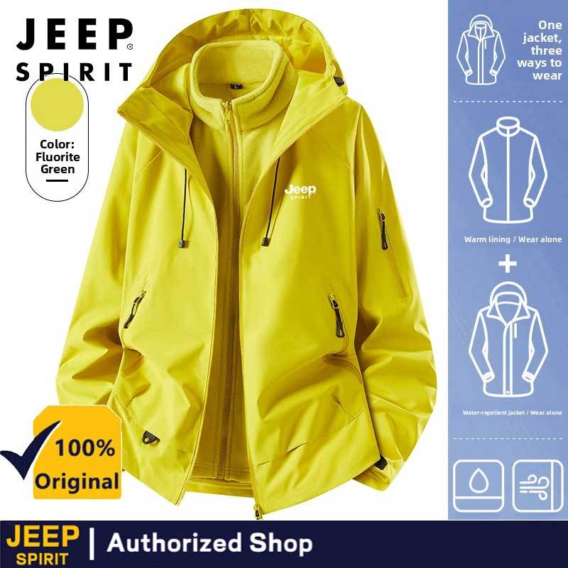 เสื้อแจ็คเก็ต JEEP SPIRIT 1941 ESTD 2025 กันน้ำ กันลม สำหรับใช้กลางแจ้ง