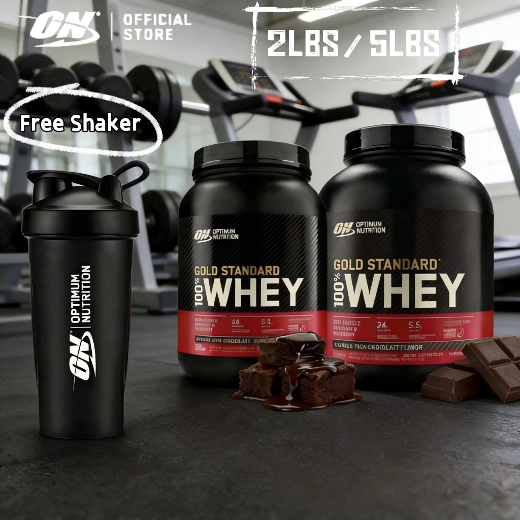 ON Gold Standard Whey 2lbs/5lbs Optimum Nutrition Whey Protein Powder, Lean Muscle & Solid Body