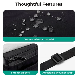 BAGSMART กระเป๋าสะพายข้าง Messenger Bag ใส่ iPad 11 นิ้ว มีหลายช่อง สายปรับได้ น้ำหนักเบา กันละอองน้ำ