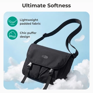 BAGSMART กระเป๋าสะพายข้าง Messenger Bag ใส่ iPad 11 นิ้ว มีหลายช่อง สายปรับได้ น้ำหนักเบา กันละอองน้ำ
