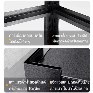 ชั้นวางของ เหล็กรีดเย็น ขนาด 3/4/5/6ชั้น ถอดออกได้