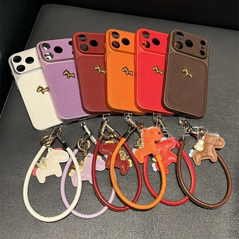 ม้าจิ๋ว 3D พร้อมโซ่ l เคสโทรศัพท์ tpu แบบนุ่มสําหรับ Iphone 1716 15 14 PRO MAX 14 PLUS 14 13 PRO MAX