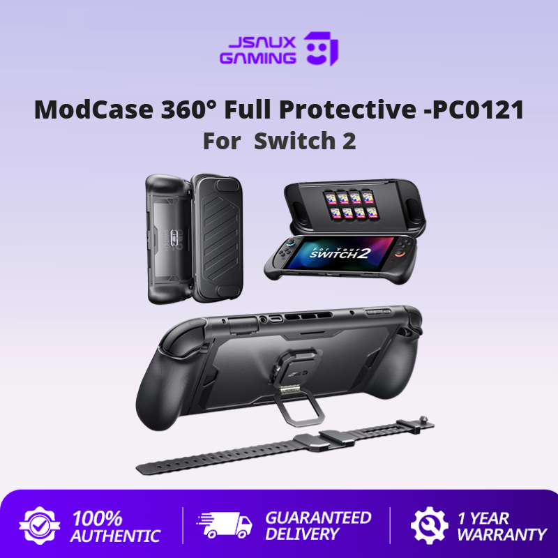 JSAUX ModCase สําหรับสวิทช์ 2 nintendo SWITCH 2 กรณีป้องกันกรณี TPU กรอบกลางและ PC ฝาครอบด้านหน้า Shock Absorption & Anti-Scratch-PC0121